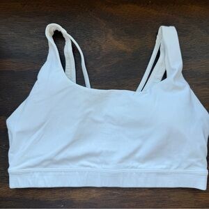 Athleta White Light-Support Seamless Sports Bralette
